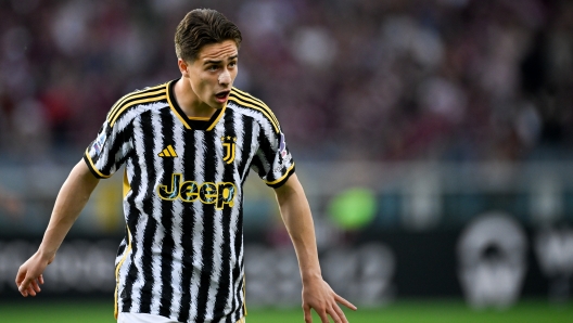 TURIN, ITALY - APRIL 13: Kenan Yildiz of Juventus during the Serie A TIM match between Torino FC and Juventus at Stadio Olimpico di Torino on April 13, 2024 in Turin, Italy. (Photo by Daniele Badolato - Juventus FC/Juventus FC via Getty Images)