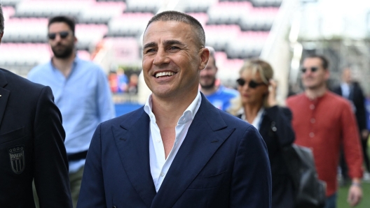 FORT LAUDERDALE, FLORIDA - MARCH 21: Fabio Cannavaro arrives before the International Friendly match between Venezuela and Italy at Chase Stadium on March 21, 2024 in Fort Lauderdale, Florida.   Claudio Villa/Getty Images/AFP (Photo by CLAUDIO VILLA / GETTY IMAGES NORTH AMERICA / Getty Images via AFP)