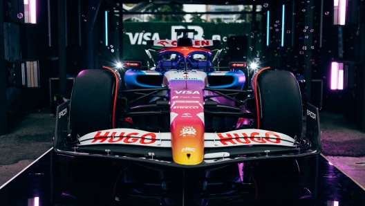 La livrea speciale della Racing Bulls per il GP Miami 2024. Red Bull