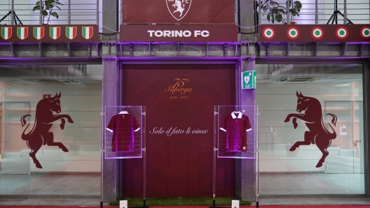 Fc Torino special Jersey before  the Serie A soccer match between Torino and Bologna at the Olympic Stadium Grande Torino  , north Italy - Friday 03 May , 2024. Sport - Soccer . (Photo by Spada/LaPresse)