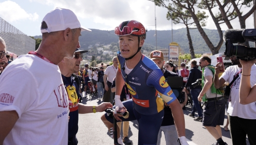 Milan Jonathan (Team Lidl - Treck) the winner of the stage 4 of the of the Giro d'Italia from Acqui Terme to Andora, Italy. Tuesday, May 7, 2024 (Photo by Fabio Ferrari/Lapresse)