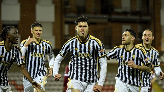 ALESSANDRIA, ITALY - MAY 07: Nicolo Savona of Juventus celebrates after scoring a goal during the Serie C Play Off match between Juventus Next Gen and Arezzo at Stadio Giuseppe Moccagatta on May 07, 2024 in Alessandria, Italy.  (Photo by Filippo Alfero - Juventus FC/Juventus FC via Getty Images)