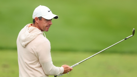 LOUISVILLE, KENTUCKY - MAY 14: Rory McIlroy of Northern Ireland looks on during a practice round prior to the 2024 PGA Championship at Valhalla Golf Club on May 14, 2024 in Louisville, Kentucky.   Michael Reaves/Getty Images/AFP (Photo by Michael Reaves / GETTY IMAGES NORTH AMERICA / Getty Images via AFP)