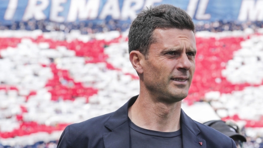 Bologna's coach Thiago Motta during the Italian Serie A soccer match Bologna FC vs Udinese Calcio at Renato Dall'Ara stadium in Bologna, Italy, 28 April 2024. ANSA /SERENA CAMPANINI