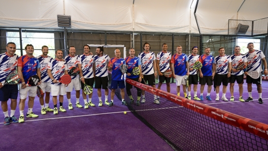 Foto Fabrizio Corradetti/LaPresse 24 maggio 2023 Roma, Italia Calcio
Centro Sportivo Il Baiardo Corte dei Conti 
Coppa Italia Frecciarossa Padel Cup evento per la finale Coppa Italia Frecciarossa 2023
Nella foto: foto di gruppo