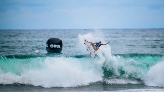 PUNTA ROCA, LA LIBERTAD, EL SALVADOR - JUNE 7: Leonardo Fioravanti of Italy surfs in Heat 8 of the Round of 16 at the Surf City El Salvador Pro on June 7, 2024 at Punta Roca, La Libertad, El Salvador. (Photo by Aaron Hughes/World Surf League)