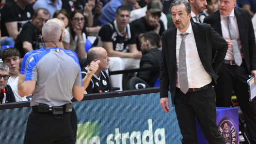 Luca Banchi EA7 Emporio Armani Olimpia Milano - Segafredo Virtus Bologna LBA Legabasket Serie A UnipolSAI 2023/2024 - Playoff - Finali - Gara 3 Milano 11/06/2024 Foto Ivan Mancini / Ciamillo-Castoria