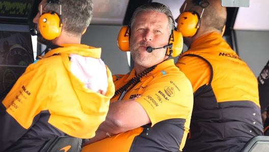 McLaren Chief Executive Officer Zak Brown during the third practice session for the 2024 Canada Formula One Grand Prix at Circuit Gilles-Villeneuve in Montreal, Canada, on June 8, 2024. (Photo by Charly TRIBALLEAU / AFP)