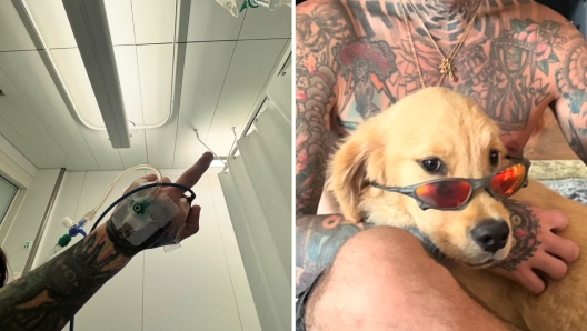 Fedez torna sui social con un nuovo cane come Paloma e conferma i problemi di salute