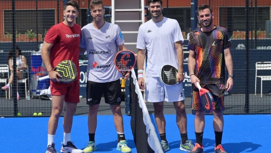 Roma, 16 giugno 2024, BNL Italy Major Premier Padel  - Qualificazioni maschili - Solbes Marti Di Giovanni Sinicropi  - Foto di Adelchi Fioriti/FITP