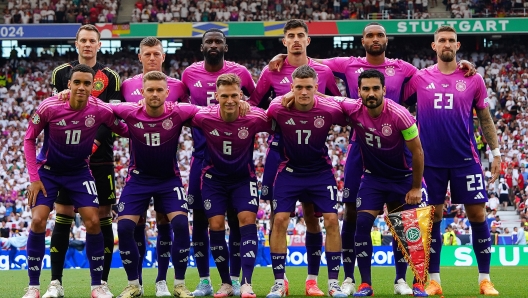 Germany's start eleven  during the Euro 2024 soccer match between Germany and Hungary  at the Stuttgart Arena , Stuttgart , Germany - Wednesday 19 June  2024. Sport - Soccer . (Photo by Spada/LaPresse)