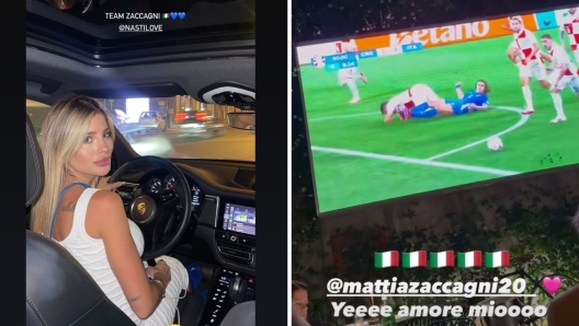 Chiara Nasti esulta per il gol di Zaccagni