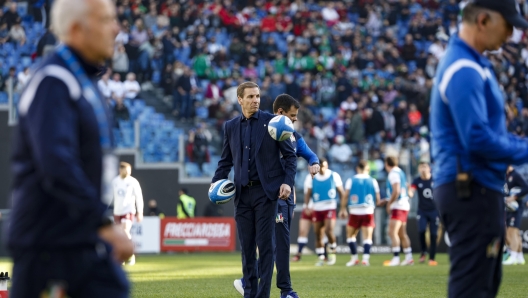 Italys head coach Gonzalo Quesada during the Six Nations rugby match between Italy and England at Olimpico stadium in Rome, Italy, 03 February 2024. ANSA/FABIO FRUSTACI