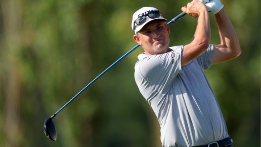 RAVENNA, ITALY - JUNE 28: Gunner Wiebe of United States plays his tee second on the 7th hole  during day two of the Italian Open presented by Regione Emilia-Romagna at Adriatic Golf Club Cervia, Milano Marittima on June 28, 2024 in Ravenna, Italy. (Photo by Andrew Redington/Getty Images)