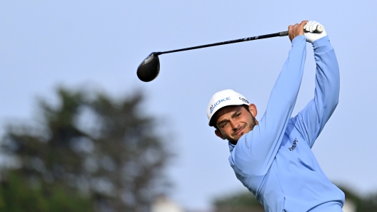 PLENEUF-VAL-ANDRE, FRANCE - JUNE 20: Gregorio De Leo of Italy plays his first shot on the 10th hole during day one of the Blot Open de Bretagne at Golf Bluegreen de Pléneuf Val André on June 20, 2024 in Pléneuf-Val-André, France. (Photo by Aurelien Meunier/Getty Images)