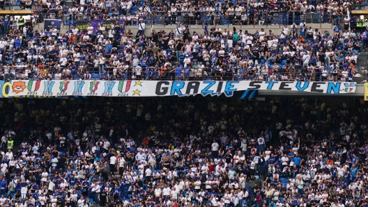 Inter’s supporters  during the Serie A soccer  match between Inter and Lazio at the San Siro Stadium  , north Italy - Sunday 19 , May , 2024. Sport - Soccer . (Photo by Spada/LaPresse)