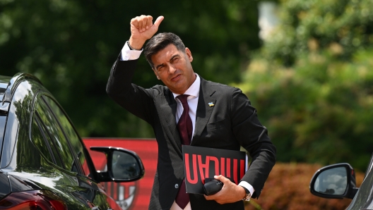 CAIRATE, ITALY - JULY 08: Head coach AC Milan Paulo Fonseca arrives at Milanello before the AC Milan training session on July 08, 2024 in Cairate, Italy. (Photo by Claudio Villa/AC Milan via Getty Images)