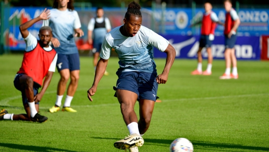 AURONZO DI CADORE, ITALY - JULY 13: Tijjano Noslin during the SS Lazio training session on July 13, 2024 in Auronzo di Cadore, Italy. (Photo by Marco Rosi - SS Lazio/Getty Images)