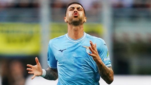 Lazio’s Mattia Zaccagni during the Serie A soccer  match between Inter and Lazio at the San Siro Stadium  , north Italy - Sunday 19 , May , 2024. Sport - Soccer . (Photo by Spada/LaPresse)