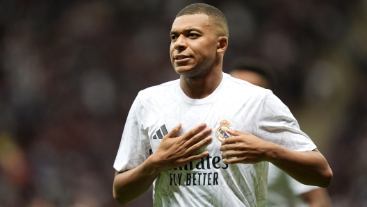 Real Madrid’s Kylian Mbappe before the 2024 UEFA Super Cup match between Real Madrid and Atalanta - 2024 UEFA Super Cup at National Stadium - Sport, Soccer - Warsaw, Poland - Wednesday August 14, 2024 (Photo by Massimo Paolone/LaPresse)