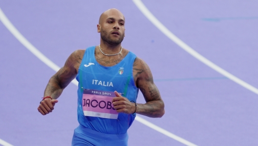 Marcell Jacobs during Men's 100 meters Semi-Finals of athletics at the 2024 Summer Olympics, Sunday  , August 4 , 2024, in Paris, France. (Photo by Spada/LaPresse)