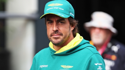 SPA, BELGIUM - JULY 26: Fernando Alonso of Spain and Aston Martin F1 Team arrives in the paddock prior to practice ahead of the F1 Grand Prix of Belgium at Circuit de Spa-Francorchamps on July 26, 2024 in Spa, Belgium. (Photo by Dean Mouhtaropoulos/Getty Images)