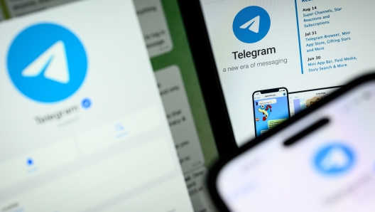 LONDON, ENGLAND - AUGUST 26: In this photo illustration, the Telegram logo is displayed on a number of screens on August 26, 2024 in London, England. Pavel Durov, the Russian-born founder and CEO of Telegram, was arrested at Le Bourget airport near Paris on Saturday evening. The arrest is reportedly part of an ongoing investigation by French authorities into Telegram's lack of moderation. The operation was carried out by France's OFMIN, an agency focused on preventing violence against minors, fraud, drug trafficking, cyberbullying, and organized crime. (Photo illustration by Leon Neal/Getty Images)