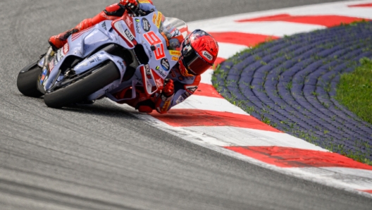 Gresini Racing MotoGP's Spanish rider Marc Marquez competes during the Austrian MotoGP race at the Red Bull Ring in Spielberg, Austria on August 18, 2024.  (Photo by Jure Makovec / AFP)