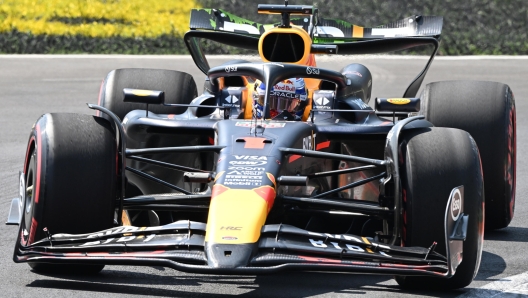 Red Bull Racing driver Max Verstappen of Netherlands steers his car during the first practice session of the Grand Prix of Italy, Monza, Italy, 30 August 2024. The Formula 1 Grand Prix of Italy is held at the circuit on 01 September. ANSA/DANIEL DAL ZENNARO