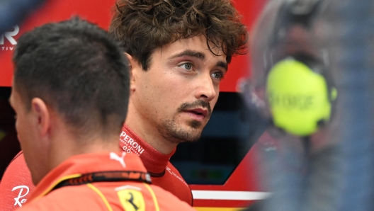 Scuderia Ferrari driver Charles Leclerc of Monaco reacts during the third practice session of the Grand Prix of Italy, Monza, Italy, 31 August 2024. The Formula 1 Grand Prix of Italy is held at the circuit on 01 September. ANSA/DANIEL DAL ZENNARO