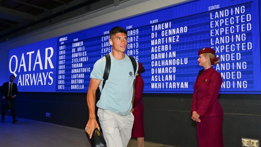 MILAN, ITALY - AUGUST 30: Joaquin Correa of FC Internazionale arrives ahead of the Serie match between FC Internazionale and Atalanta at Stadio Giuseppe Meazza on August 30, 2024 in Milan, Italy. (Photo by Mattia Pistoia - Inter/Inter via Getty Images)