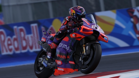 Jorge Martin of Spain and Prima Pramac Racing rides on track during free practice of the Red Bull MotoGP Of San Marino e della Riviera di Rimini at Marco Simoncelli Circuit on September 6 2024 in Misano Adriatico, Italy. ANSA/DANILO DI GIOVANNI