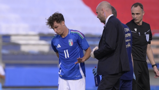 Italy’s Tommaso Baldanzi  during the CE 2025 qualification football match between Italy U21 and San Marino U21 at the Domenico Francioni stadium in Latina, Italy - Thursday 5 September 2024. Sports - Soccer. (Photo by Fabrizio Corradetti / LaPresse)