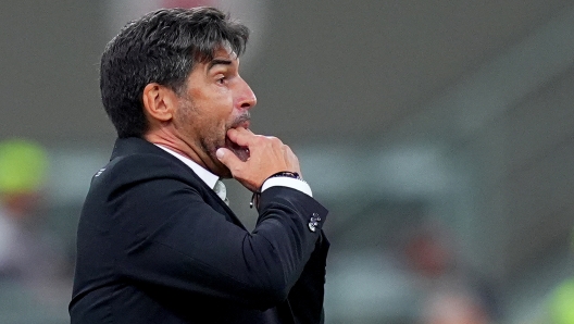 AC Milan?s head coach Paulo Fonseca during the Serie A soccer match between Milan and Venezia at the San Siro Stadium in Milan, north Italy - Saturday, September 14, 2024. Sport - Soccer . (Photo by Spada/Lapresse)