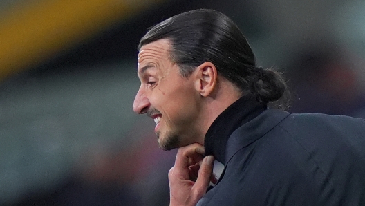 Zlatan Ibrahimovic before  the Uefa Champions League soccer match between Milan and Liverpool at the San Siro Stadium in Milan, north Italy -Tuesday , September 17 2024. Sport - Soccer . (Photo by Spada/LaPresse)