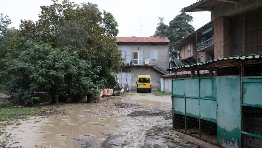 Le zone più colpite di Modigliana (in provincia di Forlì-Cesena) sono quelle vicine al fiume Modigliana, 19 settembre 2024./// The most affected areas of Modigliana (in the province of Forlì-Cesena), Italy, are those near the Modigliana river, 19 September 2024. ANSA/MAX CAVALLARI