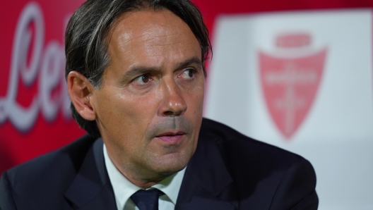 Inter Milan?s head coach Simone Inzaghi during the Serie A soccer match between Monza and Inter at the U-Power Stadium in Milan, north Italy - Sunday , September 15 2024. Sport - Soccer . (Photo by Spada/LaPresse)