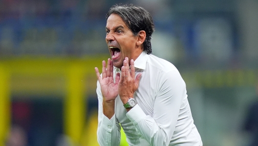 Inter Milan?s head coach Simone Inzaghi during the Serie A soccer match between Inter and Milan at the San Siro Stadium in Milan, north Italy - Sunday, September  22 , 2024. Sport - Soccer . (Photo by Spada/Lapresse)