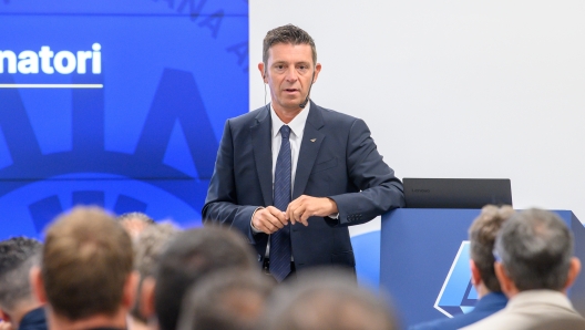 Gianluca Rocchi all’Incontro Commissione Arbitri Nazionale e Allenatori di Serie A presso il centro IBC di Lissone  - Giovedì 05 Settembre 2024  (Foto Claudio Furlan/Lapresse)     Gianluca Rocchi at the National Referee Commission and Serie A Coaches Meeting at the IBC center in Lissone - Thursday, Sept. 05, 2024  (Photo Claudio Furlan/Lapresse)