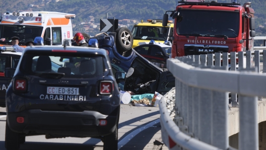 Incidente Mortale sulla Palermo Sciacca tre morti e tre bambini in gravi condizioni, 12 ottobre 2024 Palermo. ANSA/IGOR PETYX