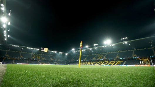 BERN, SWITZERLAND - NOVEMBER 23: A general view inside the stadium prior to the UEFA Champions League group F match between BSC Young Boys and Atalanta at Stadion Wankdorf on November 23, 2021 in Bern, Switzerland. (Photo by Christian Kaspar-Bartke/Getty Images)