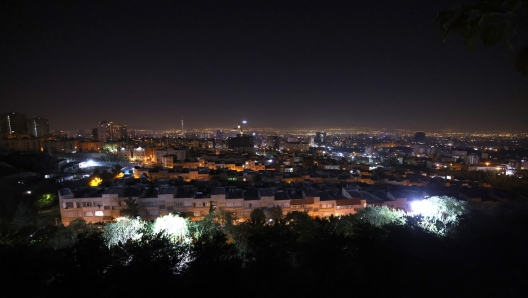 A general view of Tehran after several explosions were heard in Tehran on October 26, 2024. Israel announced the launch of "precise strikes" on military targets in Iran on October 26, 2024, in retaliation for attacks against it, as Iranian state media reported several explosions around the capital. Iranian state TV said October 26, 2024, "strong explosions" were heard around the capital Tehran, without specifying the cause of the blasts. (Photo by ATTA KENARE / AFP)