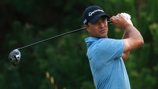 INCHEON, SOUTH KOREA - OCTOBER 25: Guido Migliozzi of Italy tees off on the 11th hole on day two of the Genesis Championship 2024 at Jack Nicklaus GC Korea on October 25, 2024 in Incheon, South Korea. (Photo by Han Myung-Gu/Getty Images)