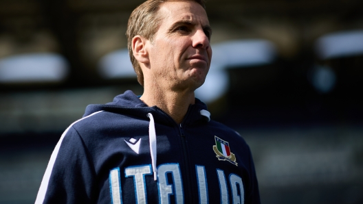 ROME, ITALY - MARCH 08: Gonzalo Quesada, head coach of Italy looks on during Italy Captain's Run, ahead of tomorrow's Six Nations International Rugby Union match against Scotland, at Stadio Olimpico on March 08, 2024 in Rome, Italy. (Photo by Emmanuele Ciancaglini/Getty Images)