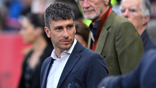 Nice's sporting director Florent Ghisolfi attends the French L1 football match between OGC Nice and Paris Saint-Germain (PSG) at the Allianz Riviera Stadium in Nice, south-eastern France, on May 15, 2024. (Photo by NICOLAS TUCAT / AFP)