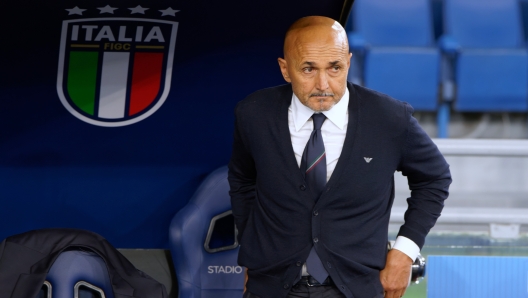 TVEM October 10, 2024 in Roma, Italy. Italy vs Belgium, UEFA Nations League 2024/25 League A Group A2 match - Olympic Stadium. In the pic: Luciano Spalletti head coach of Italy 
foto emmanuele mastrodonato-ag aldo liverani sas - Italia vs Belgio  UEFA Nations League 2024/25 - fotografo: Agenzia Aldo Liverani Sas