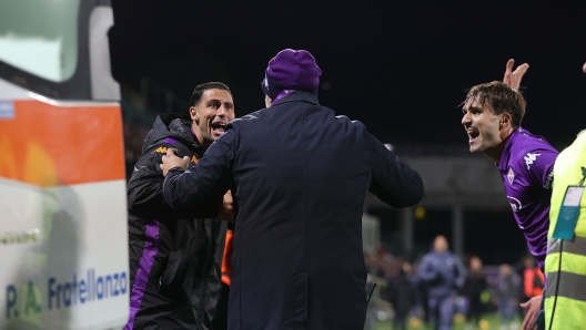 FLORENCE, ITALY - DECEMBER 1: Rolando Mandragora and Luca Ranieri of ACF Fiorentina reaction after the serious injury of Edoardo Bove of ACF Fiorentina who was taken to hospital by ambulance during the Serie A match between Fiorentina and FC Internazionale at Stadio Artemio Franchi on December 1, 2024 in Florence, Italy. (Photo by Gabriele Maltinti/Getty Images)