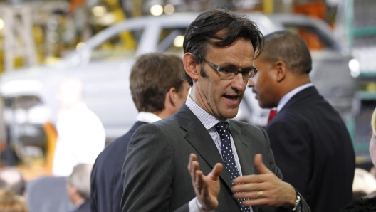 epa02267356 Chrysler Chief Financial Officer Richard Palmer at Chrysler's Jefferson North Assembly Plant in Detroit, Michigan, USA on 30 July 2010. The Jefferson North Assembly plant builds the 2011 Jeep Grand Cherokee. Barak Obama's auto industry bailout has turned into an economic good-news story with the US automobile companies rehiring about 50,000 workers.  EPA/JEFF KOWALSKY