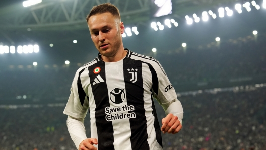 Juventus' Teun Koopmeiners during  the Serie A soccer match between Juventus and Torino at Allianz Stadium in Turin , North Italy - Saturday , November 09 , 2024. Sport - Soccer . (Photo by Spada/Lapresse)