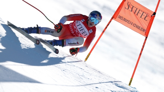 BEAVER CREEK, COLORADO - DECEMBER 05: Marco Odermatt of Switzerland competes during the Audi FIS Ski World Cup Men's Downhill Training at Beaver Creek Resort on December 05, 2024 in Beaver Creek, Colorado.   Sean M. Haffey/Getty Images/AFP (Photo by Sean M. Haffey / GETTY IMAGES NORTH AMERICA / Getty Images via AFP)